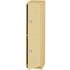 Pucel Heavy Duty Extra Wide Welded Steel Locker Double Tier 18x18x75 2 Door Putty