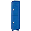 Pucel Heavy Duty Extra Wide Welded Steel Locker Double Tier 18x18x75 2 Door Blue