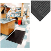 Wearwell® Upfront Scraper Mat Unslotted 5/16" Thick 3' x 60' Black