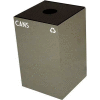 Steel Recycling Container with Bottle & Can Opening - 24 Gallon Capacity Gray - 24GC01-SL