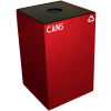Steel Recycling Container with Bottle & Can Opening - 24 Gallon Capacity Red - 24GC01-SC