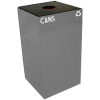 Steel Recycling Container with Bottle & Can Opening - 28 Gallon Capacity Gray - 28GC01-SL