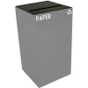 Steel Recycling Container with Paper Slot Opening - 28 Gallon Capacity Gray - 28GC02-SL