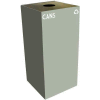Steel Recycling Container with Bottle & Can Opening - 32 Gallon Capacity Gray - 32GC01-SL