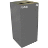 Steel Recycling Container with Paper Slot Opening - 32 Gallon Capacity Gray - 32GC02-SL
