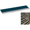 Grit Surface Aluminum Stair Tread 11"D 60"W Glued Down Graygreen