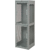 Pucel Heavy Duty Extra Wide Vented Steel Locker Single Tier 24x24x74 1 Door Gray