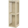Pucel Heavy Duty Extra Wide Vented Steel Locker Double Tier 24x24x74 2 Door Putty