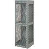 Pucel Heavy Duty Extra Wide Vented Steel Locker Single Tier 18x18x75 1 Door Gray