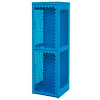 Pucel Heavy Duty Extra Wide Vented Steel Locker Double Tier 18x18x75 2 Door Blue