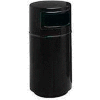Fiberglass Trash Container with Dome Top - 25 Gallon Capacity Black - 7C-1838T-DC-34