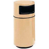 Fiberglass Trash Container with Dome Top - 25 Gallon Capacity Tan - 7C-1838T-DC-11