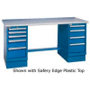 72x30 Square Maple Pedestal Workbench with 8 Drawers