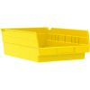 Akro-Mils Plastic Nesting Storage Shelf Bin 30150 - 8-3/8"W x 11-5/8"D x 4"H Yellow - Pkg Qty 12
