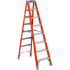 Louisville 8' Fiberglass Step Ladder - 300 lb Cap. - FS150-8