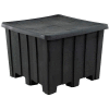 Rotational Molding Plastic Gaylord Pallet Container With Lid 02-307220 - 50x50x36-1/2, Natural