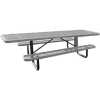 96" Picnic Table Gray (ADA) Expanded Metal Surface Mount