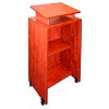 Mobile Podium / Lectern in Cherry Finish