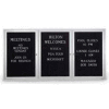 United Visual Products Three-Door Outdoor Letter Board - 72"W x 36"H