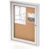 United Visual Products One-Door Outdoor Corkboard - 24"W x 36"
