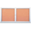 United Visual Products Two-Door Outdoor Corkboard - 48"W x 36"