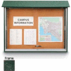 United Visual Products Sliding-Door Outdoor Message Center - 45"W x 36"H - Woodland Green