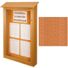 United Visual Products Single-Door Outdoor Message Center - 32"W x 48"H - Cedar