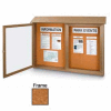 United Visual Products Double-Door Outdoor Message Center - 45"W x 36"H - Cedar