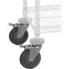 Quantum WR-00H Caster Kit for Chrome Wire Shelving 4 Swivel with 2 Brakes