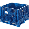ORBIS HDMP4845-34-22 BulkPak Folding Bulk Shipping Container - 48"L x 45"W x 34"H, 1800 Lb Cap. Blue