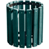 Green Recycled Plastic Garbage Can - 32 Gallon