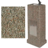 Concrete Upright Outdoor Drinking Fountain, Gray Limestone