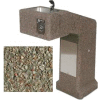 Concrete Outdoor Pedestal Drinking Fountain, ADA, Gray Limestone