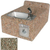 Concrete Outdoor Wall Mount Drinking Fountain, ADA, Gray Limestone