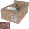 Concrete Outdoor Wall Mount Drinking Fountain, ADA, Red Quartzite