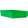 Akro-Mils Plastic Nesting Storage Shelf Bin 30178 - 11-1/8"W x 17-5/8"D x 4"H Green - Pkg Qty 12