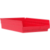 Akro-Mils Plastic Nesting Storage Shelf Bin 30178 - 11-1/8"W x 17-5/8"D x 4"H Red - Pkg Qty 12