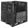Buckhorn BN4845442010000 Folding Bulk Shipping Container - 48"L x 45"W x 44"H,  2000 Lb. Cap. Black