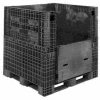 Buckhorn BN4845442010000 Folding Bulk Shipping Container - 48"L x 45"W x 44"H, 2000 Lb. Cap. Black