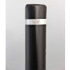 50" Soft Polyethylene Bollard Cover - Black Cover/White Tapes