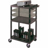 Luxor Multi-Height Plastic Audio Visual Cart