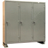 StrongHold® Single Tier 3 Door Welded Multi-Shift Personal Locker, 74"Wx24"Dx78"H,Gry,Assembled