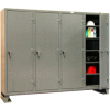 Strong Hold® Multi-Shift Personal Locker 86-MS-2420 - Single Tier 98x24x78 4 Door Gray