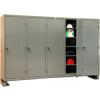 Strong Hold® Multi-Shift Personal Locker 106-MS-2425 - Single Tier 122x24x78 5 Door Gray