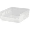 Plastic Nesting Storage Shelf Bin QSB109CL 11-1/8&quot;W x 11-5/8&quot;D x 4&quot;H Clear - Pkg Qty 8