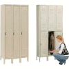 Penco 6321V-1-073KD Door Pull Handle Triple Tier Locker 12x15x24 Unassembled 1 Wide Champagne