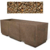 Concrete Outdoor Planter w/Forklift Knockouts, 72"Lx24"W x 24"H Rectangle Tan River Rock