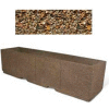 Concrete Outdoor Planter w/Forklift Knockouts, 96"Lx24"W x 24"H Rectangle Tan River Rock