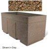 Concrete Outdoor Planter w/Forklift Knockouts, 72"Lx36"W x 36"H Rectangle Tan River Rock