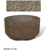 Concrete Outdoor Planter w/Forklift Knockouts, 48"Dia x24"H Round Gray Limestone